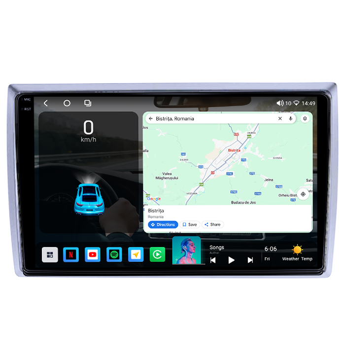 Navigatie dedicata Volkswagen Beetle 2012-2018, 4GB RAM 64GB ROM, Octacore, Android 14, Display QLED 1K 9", DSP, Carplay&Android Auto, SIM 4G, Ventilator Activ [2]