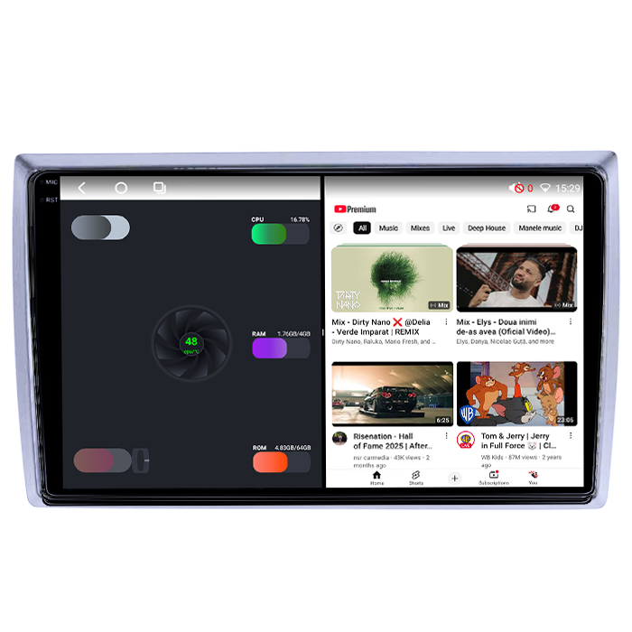 Navigatie dedicata Volkswagen Beetle 2012-2018, 4GB RAM 64GB ROM, Octacore, Android 14, Display QLED 1K 9", DSP, Carplay&Android Auto, SIM 4G, Ventilator Activ [3]
