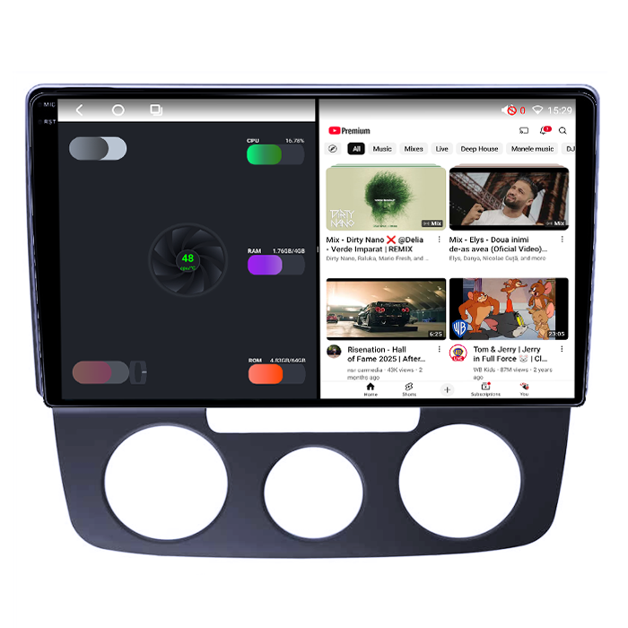 Navigatie dedicata Volkswagen Bora 2008-2012, 4GB RAM 64GB ROM, Octacore, Android 14, Display QLED 1K 10", DSP, Carplay, Android Auto, Internet, Youtube, Waze, WIFI, Bluetooth [3]