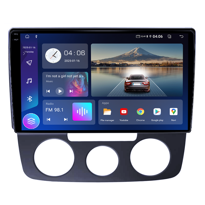 Navigatie dedicata Volkswagen Bora 2008-2012, 4GB RAM 64GB ROM, Quad Core, Display 10" QLED 1K, Carplay, Android 14, Bluetooth, Magazin Play, Suport Camere AHD [2]