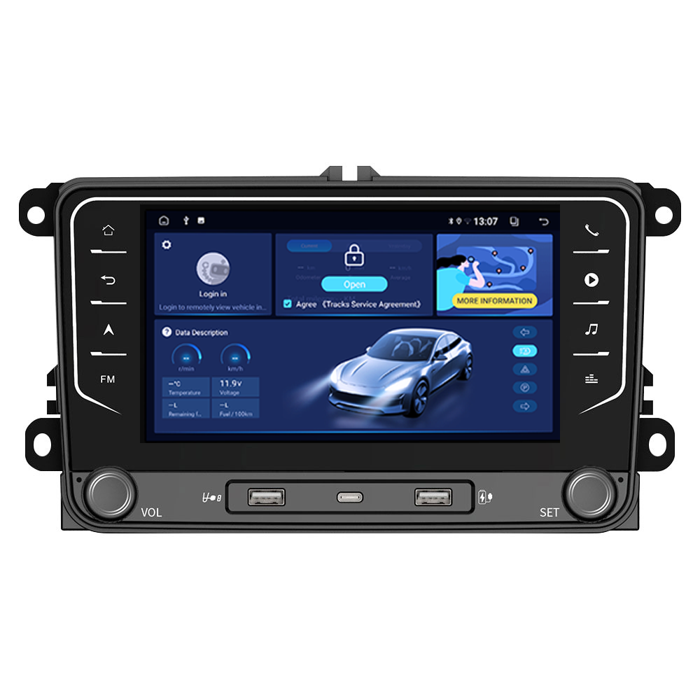 Navigatie dedicata Volkswagen cu Butoane Touch, model 2023, 4GB RAM 64GB ROM, Quadcore, Android 14, Display QLED 7", DSP, Carplay&Android Auto, Suport camere AHD [4]