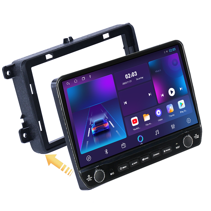 Navigatie dedicata Volkswagen Golf 5 2004-2010 Tesla cu butoane rotative model 2024, 4GB RAM 64GB ROM, Procesor Quadcore, Android 14, Display QLED 10", DSP, Carplay&Android Auto [5]