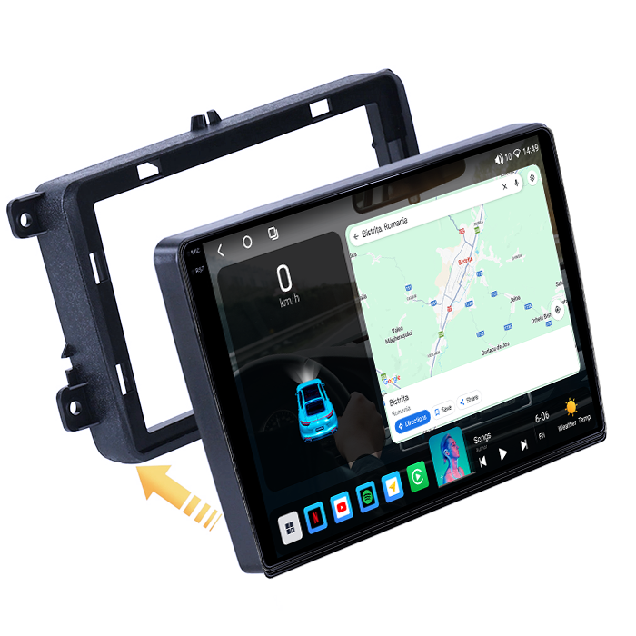 Navigatie dedicata Volkswagen Golf 5 2004-2010, 4GB RAM 64GB ROM, Octacore, Android 14, Display QLED 1K 10", DSP, Carplay, Android Auto, Internet, Youtube, Waze, WIFI, Bluetooth [2]