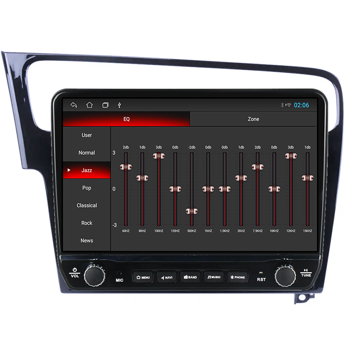 Navigatie dedicata Volkswagen Golf 7 Tesla cu butoane rotative model 2024, 4GB RAM 64GB ROM, Procesor Quadcore, Android 14, Display QLED 10", DSP, Carplay&Android Auto [2]