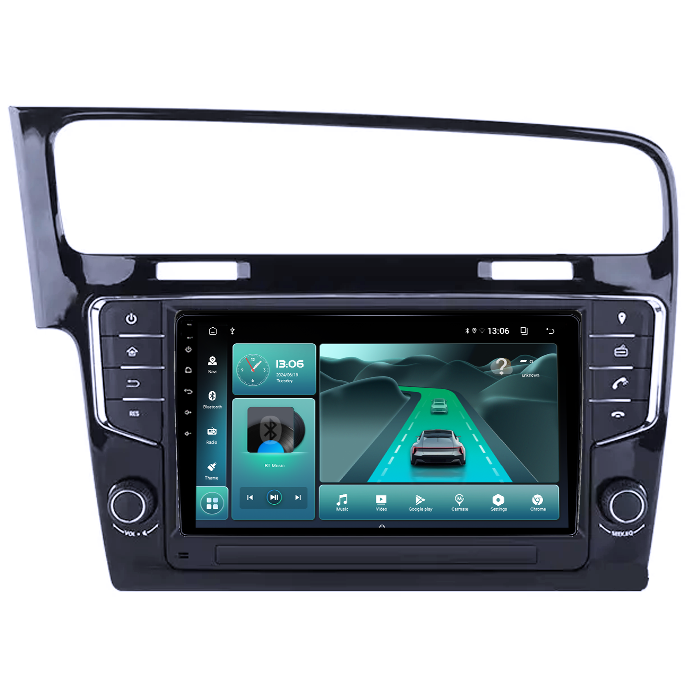 Navigatie dedicata Volkswagen Golf 7 2013-Prezent, cu butoane fizice, , 4GB RAM 64GB ROM, Octacore, Android 14, Display QLED 1K 9", Carplay&Android Auto, SIM 4G, Ventilator Activ [2]