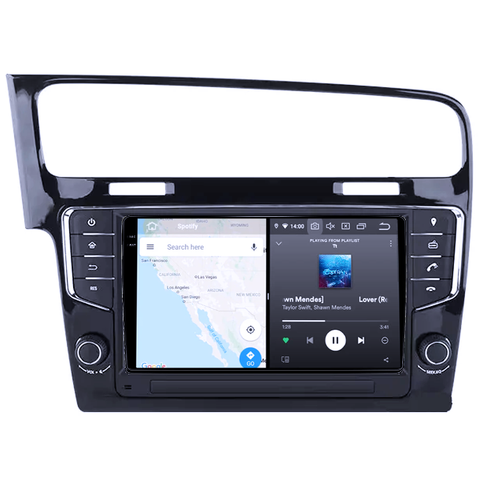 Navigatie dedicata Volkswagen Golf 7 2013-Prezent, cu butoane fizice, , 8GB RAM 128GB ROM, Octacore, Platforma 7862,Android 13, Display QLED 2K 9”, Suporta camera 360º, DSP, Carplay&Android Auto, SIM  [1]