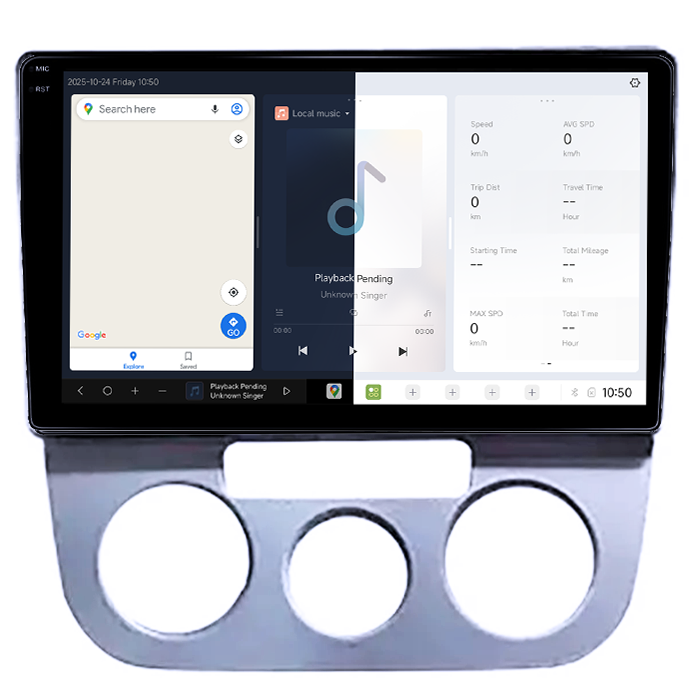 Navigatie Dedicata Volkswagen Jetta 5 2005-2010 DUDU3, 4GB RAM 64GB ROM, Octacore, Platforma 8581, Android, Display QLED 9", DSP, Carplay&AndroidAuto [5]