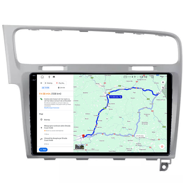 Navigatie dedicata Volkswagen Golf 7, Light Gray, 4GB RAM 64GB ROM, Octacore, Android 14, Display QLED 10", DSP, Carplay, Android Auto, Internet, Youtube, Waze, WIFI, Bluetooth [4]