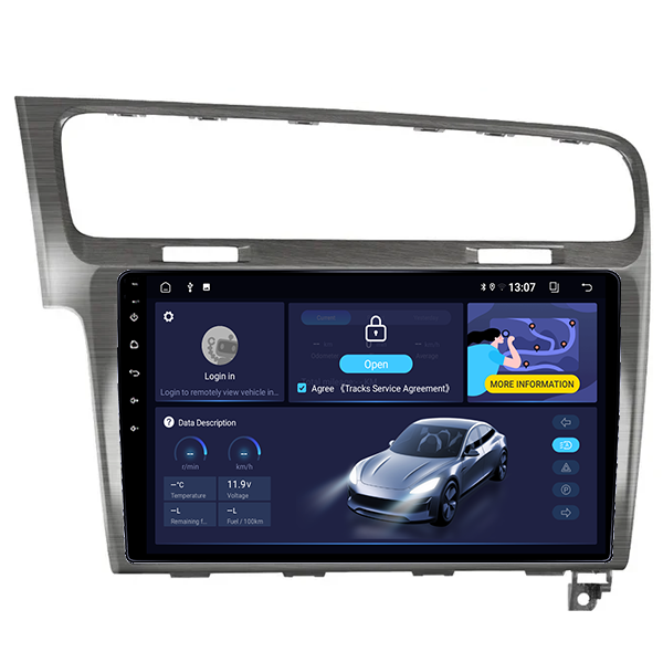 Navigatie dedicata Volkswagen Golf 7, Gri Sidefat, 4GB RAM 64GB ROM, Procesor Qualcomm Octacore, Android 14, Rezolutie 2K, Display QLED 10", DSP, Carplay&Android Auto, S [4]