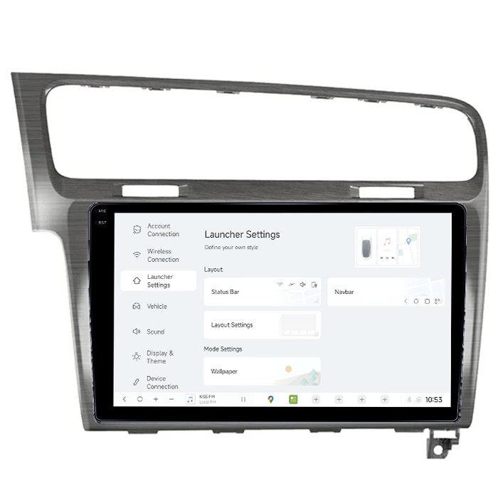 Navigatie Dedicata Volkswagen Golf 7, Gri Sidefat DUDU3, 4GB RAM 64GB ROM, Octacore, Platforma 8581, Android, Display QLED 9", DSP, Carplay&AndroidAuto [4]