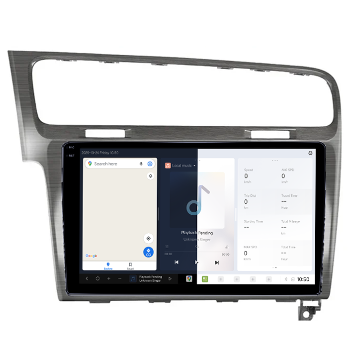 Navigatie Dedicata Volkswagen Golf 7, Gri Sidefat DUDU3, 4GB RAM 64GB ROM, Octacore, Platforma 8581, Android, Display QLED 9", DSP, Carplay&AndroidAuto [5]