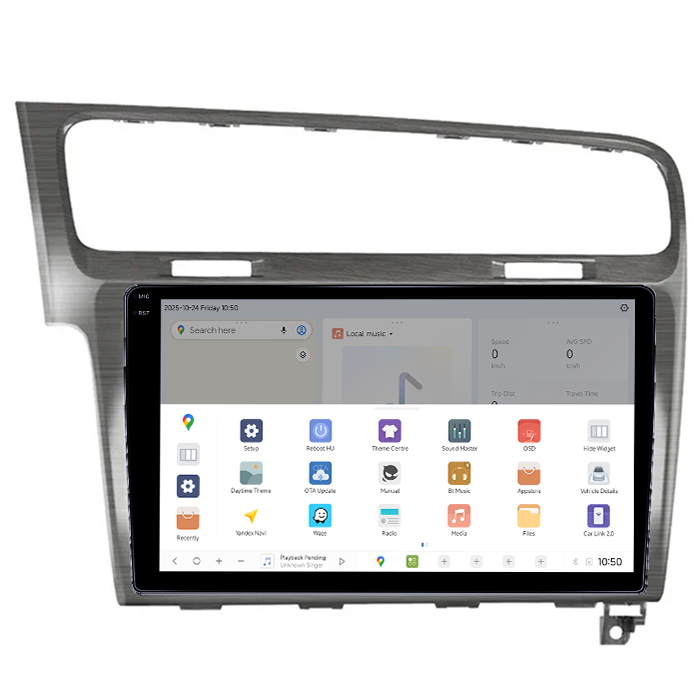 Navigatie Dedicata Volkswagen Golf 7, Gri Sidefat DUDU3, 4GB RAM 64GB ROM, Octacore, Platforma 8581, Android, Display QLED 9", DSP, Carplay&AndroidAuto [2]
