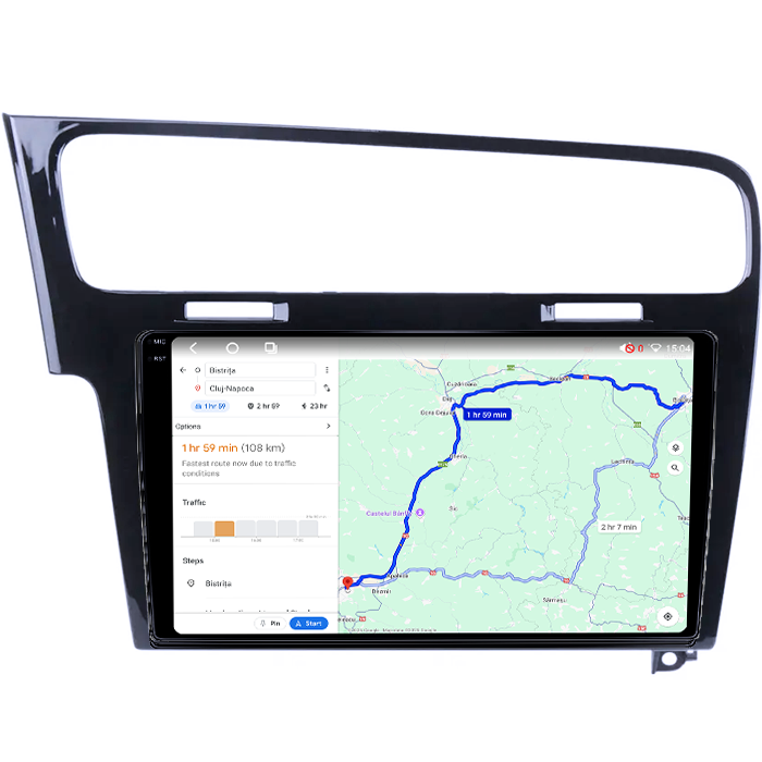 Navigatie dedicata Volkswagen Golf 7 Silver, 4GB RAM 64GB ROM, Octacore, Android 14, Display QLED 1K 10", DSP, Carplay, Android Auto, Internet, Youtube, Waze, WIFI, Bluetooth [4]