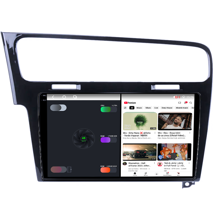 Navigatie dedicata Volkswagen Golf 7 Silver, 4GB RAM 64GB ROM, Octacore, Android 14, Display QLED 1K 10", DSP, Carplay, Android Auto, Internet, Youtube, Waze, WIFI, Bluetooth [3]