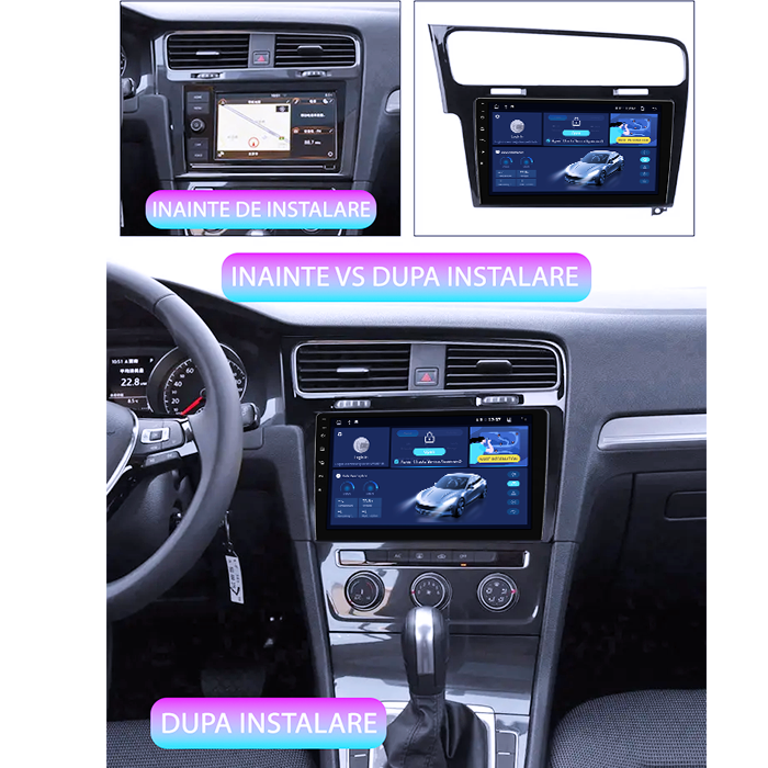 Navigatie dedicata Volkswagen Golf 7, Silver, 4GB RAM 64GB ROM, Quad Core, Display 10" QLED 1K, Carplay, Android 14, Bluetooth, Magazin Play, Suport Camere AHD [4]