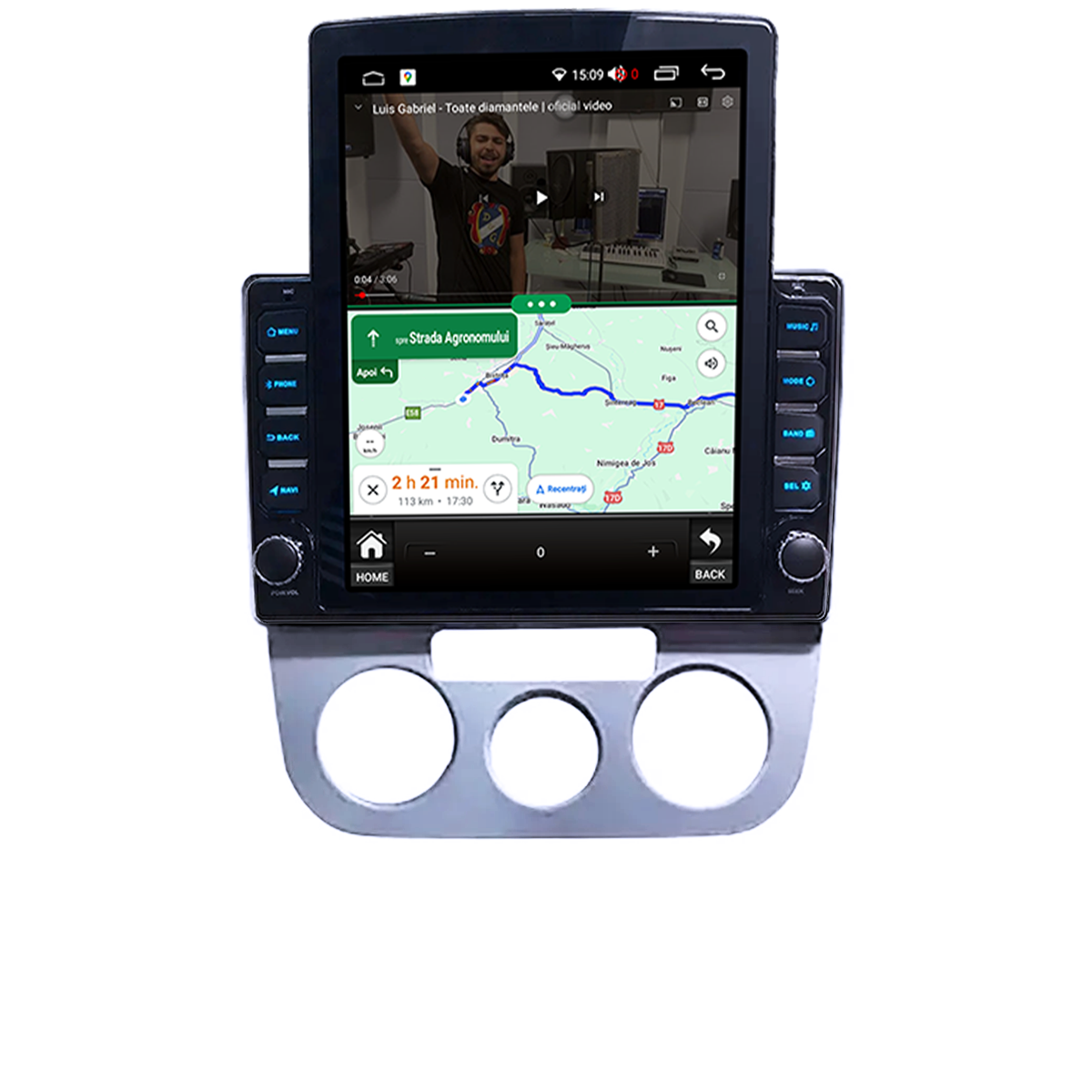 Navigatie dedicata Volkswagen Jetta 2005-2010 Tesla Style, Android, Carplay&Android Auto, 10 inch , 8+128GB, Internet, Aplicatii, Waze, GPS [5]