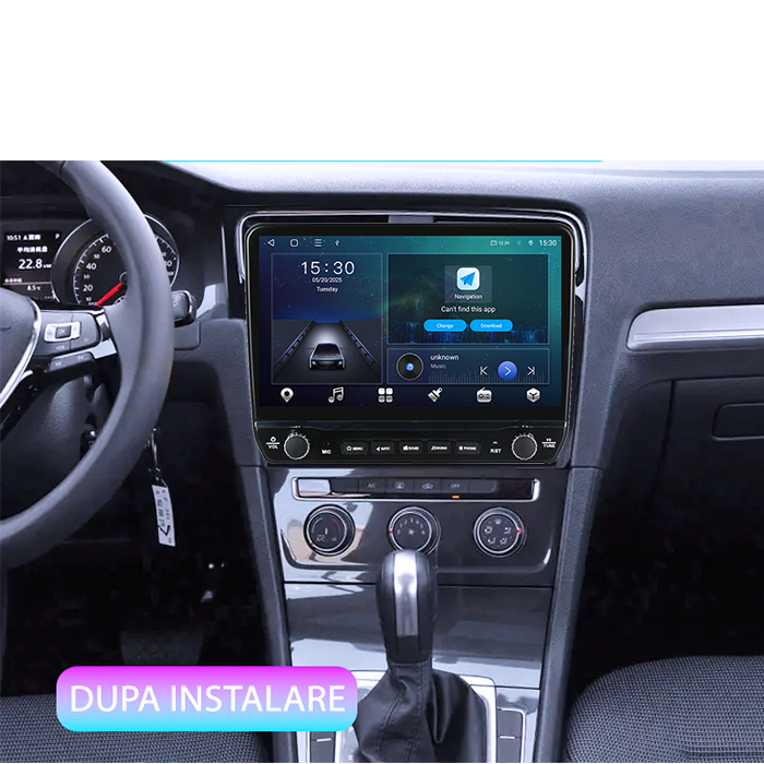 Navigatie dedicata Volkswagen Golf 7 Tesla Style model 2024, Android, Carplay&Android Auto, 10 inch , 8+128GB, Internet, Aplicatii, Waze, GPS [6]
