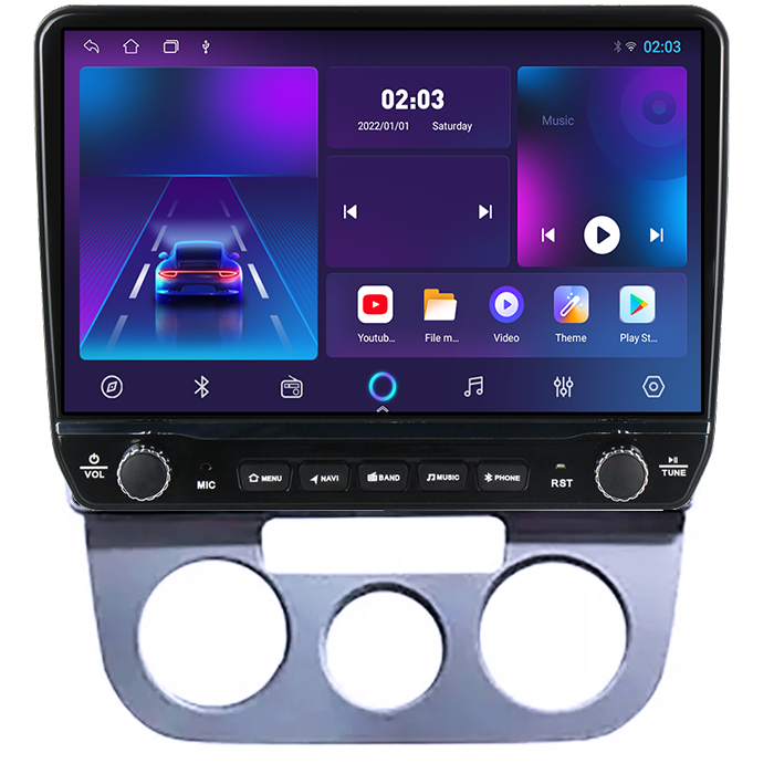 Navigatie dedicata Volkswagen Jetta 2005-2010 Tesla Style model 2024, Android, Carplay&Android Auto, 10 inch , 8+128GB, Internet, Aplicatii, Waze, GPS [5]