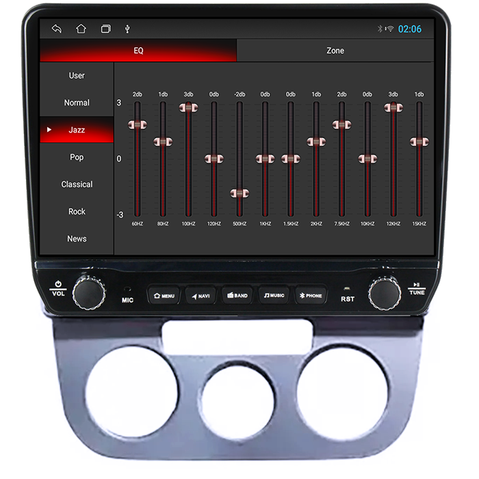 Navigatie dedicata Volkswagen Jetta 2005-2010 Tesla Style model 2024, Android, Carplay&Android Auto, 10 inch , 8+128GB, Internet, Aplicatii, Waze, GPS [2]