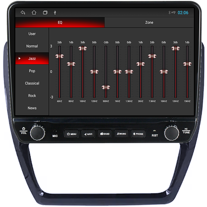 Navigatie dedicata Volkswagen Jetta 2011-2018 Tesla Style model 2024, Android, Carplay&Android Auto, 10 inch , 8+128GB, Internet, Aplicatii, Waze, GPS [2]