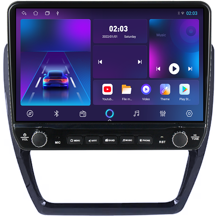 Navigatie dedicata Volkswagen Jetta 2011-2018 Tesla Style model 2024, Android, Carplay&Android Auto, 10 inch , 8+128GB, Internet, Aplicatii, Waze, GPS [5]