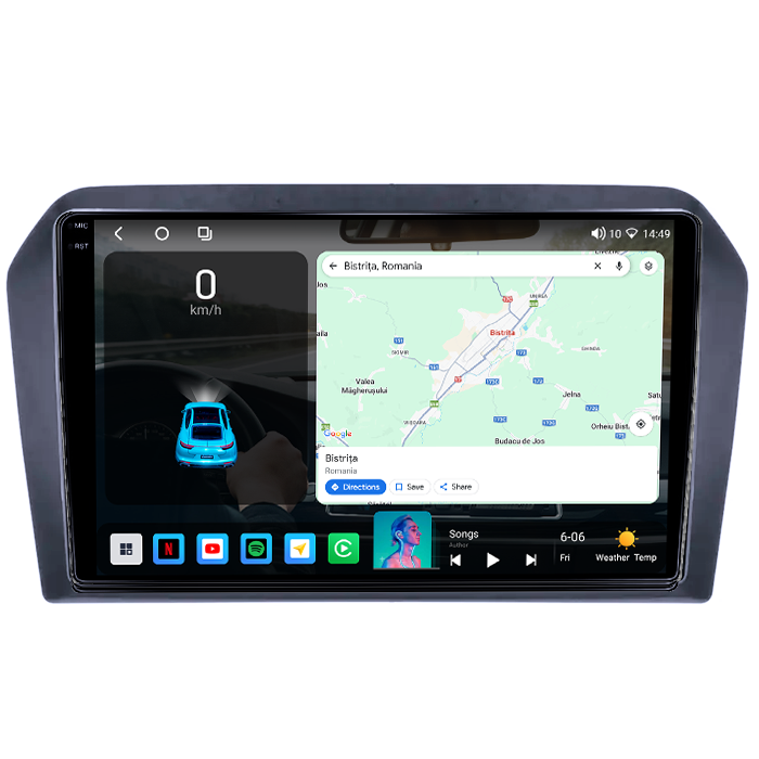 Navigatie dedicata Volkswagen Jetta 2013-2017, 4GB RAM 64GB ROM, Octacore, Android 14, Display QLED 1K 9", DSP, Carplay, Android Auto, Internet, Youtube, Waze, WIFI, Bluetooth [2]