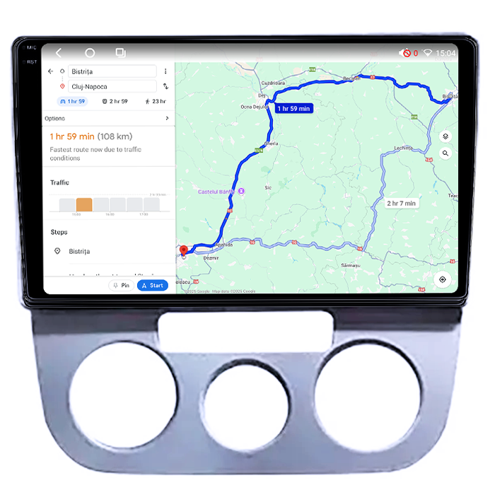 Navigatie dedicata Volkswagen Jetta 5 2005-2010, 4GB RAM 64GB ROM, Procesor Qualcomm Octacore, Android 14, Rezolutie 2K, Display QLED 9", DSP, Carplay&Android Auto, SIM 4G [6]