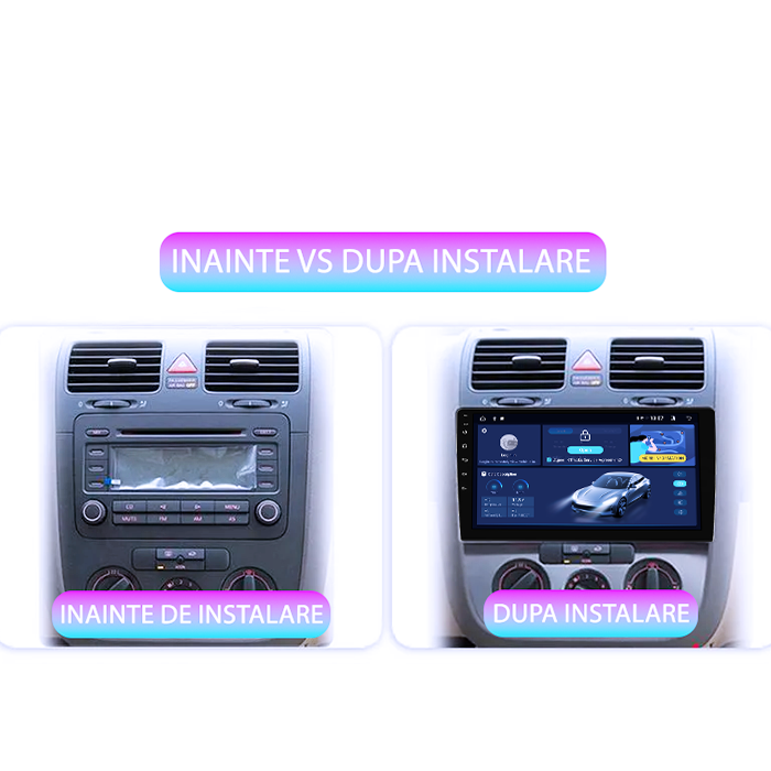 Navigatie dedicata Volkswagen Jetta 5 2005-2010, 4GB RAM 64GB ROM, Quad Core, Display 9" QLED 1K, Carplay, Android 14, Bluetooth, Magazin Play, Suport Camere AHD [3]