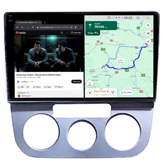 Navigatie dedicata Volkswagen Jetta 5 2005-2010, 4GB RAM 64GB ROM, Quad Core, Display 9" QLED 1K, Carplay, Android 14, Bluetooth, Magazin Play, Suport Camere AHD [6]