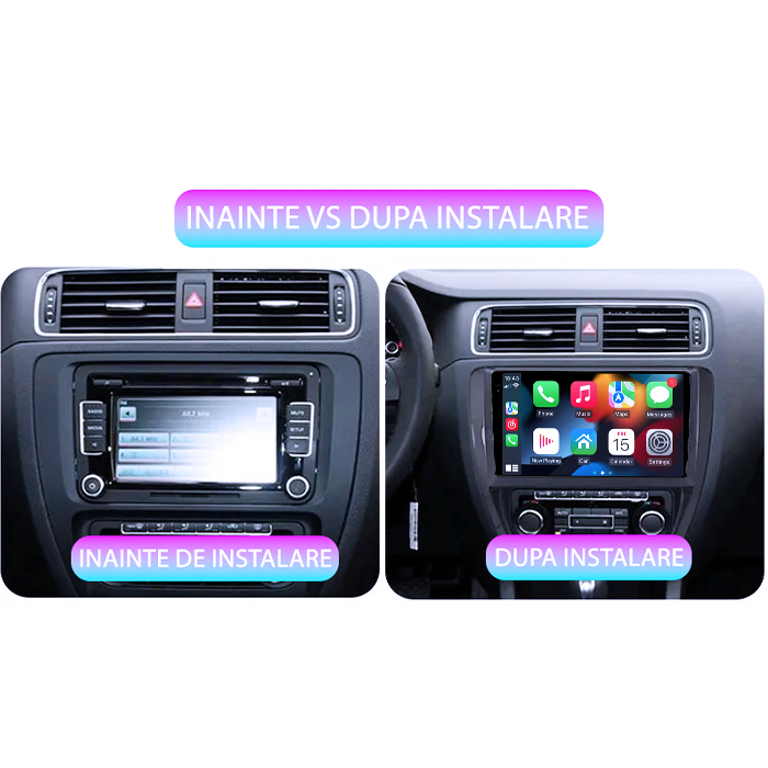 Navigatie dedicata Volkswagen Jetta IV 2011-2018, 4GB RAM 64GB ROM, Procesor Qualcomm Octacore, Android 14, Rezolutie 2K, Display QLED 9", DSP, Carplay&Android Auto, SIM 4G [6]