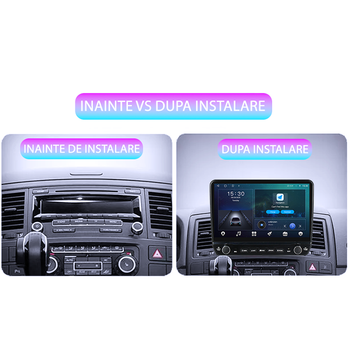 Navigatie dedicata Volkswagen Multivan T5 2003-2015 Tesla cu butoane rotative model 2024, 4GB RAM 64GB ROM, Procesor Quadcore, Android 14, Display QLED 10", DSP, Carplay&Android Auto [7]