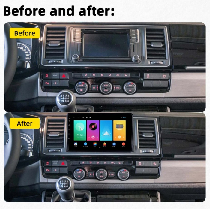 (Resigilata) Navigatie dedicata Volkswagen Matvey 2008-2015, 2GB RAM 32GB ROM, Quad Core, Display 9" IPS Full HD, Carplay, Android 14, Bluetooth, Magazin Play, Suport camere AHD [2]