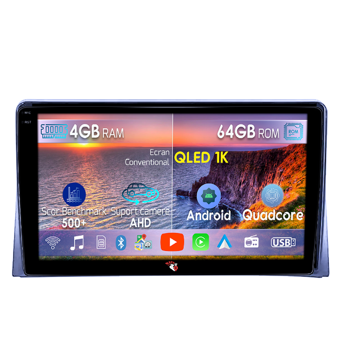 Navigatie dedicata Volkswagen Matvey 2008-2015, 4GB RAM 64GB ROM, Octacore, Android 14, Display QLED 1K 9", DSP, Carplay, Android Auto, Internet, Youtube, Waze, WIFI, Bluetooth [1]
