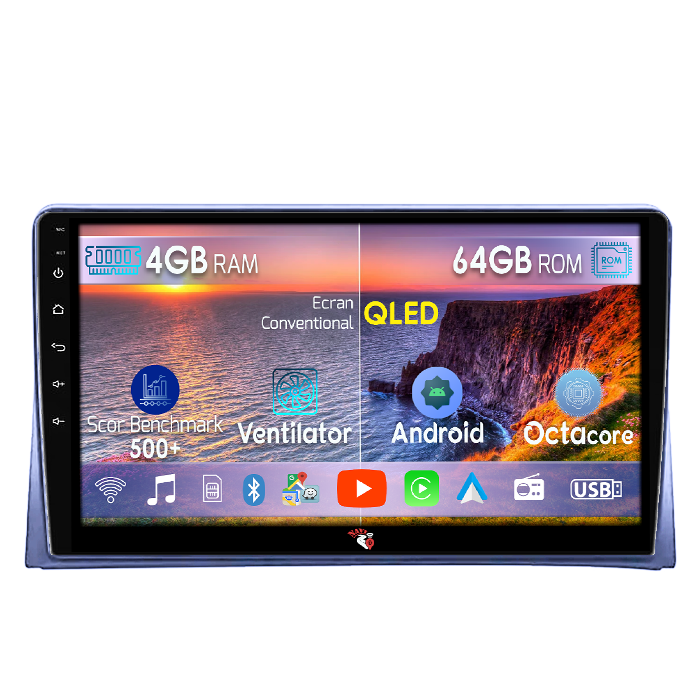 Navigatie dedicata Volkswagen Multivan 2003-2015, 4GB RAM 64GB ROM, Octacore, Android 14, Display QLED 9", DSP, Carplay, Android Auto, Internet, Youtube, Waze, WIFI, Bluetooth [1]