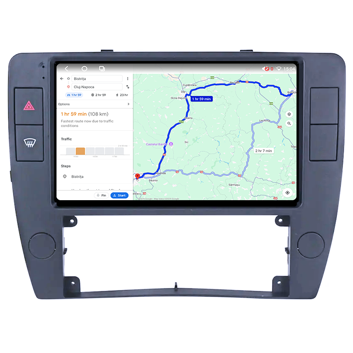 Navigatie dedicata Volkswagen Passat B5 2000-2005 , 4GB RAM 64GB ROM, Octacore, Android 14, Display QLED 1K 9", DSP, Carplay, Android Auto, Internet, Youtube, Waze, WIFI, Bluetooth [4]