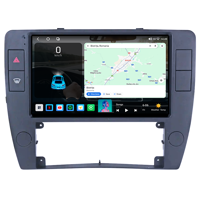 Navigatie dedicata Volkswagen Passat B5 2000-2005 , 4GB RAM 64GB ROM, Octacore, Android 14, Display QLED 1K 9", DSP, Carplay, Android Auto, Internet, Youtube, Waze, WIFI, Bluetooth [2]