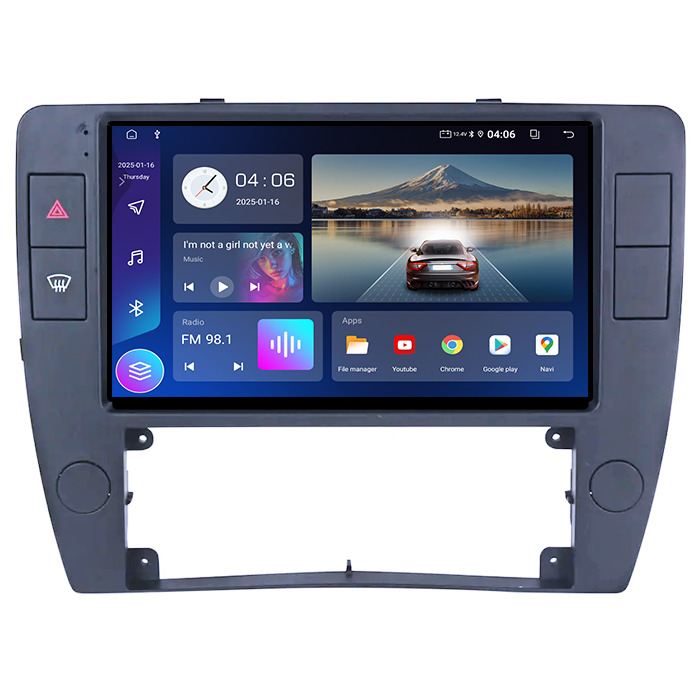 Navigatie dedicata Volkswagen Passat B5 2000-2005, 4GB RAM 64GB ROM, Quadcore, Android 14, Display QLED 1K, 9", DSP, Carplay&Android Auto, , Suport Camere AHD [6]