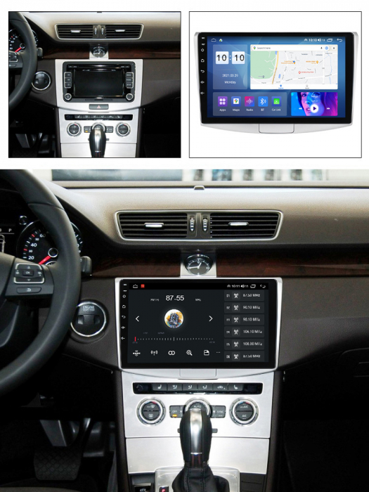 Navigatie dedicata Volkswagen Passat B7 2011-2015, 4GB RAM 64GB ROM, Octacore, Android 14, Display QLED 10", DSP, Carplay, Android Auto, Internet, Youtube, Waze, WIFI, Bluetooth [7]