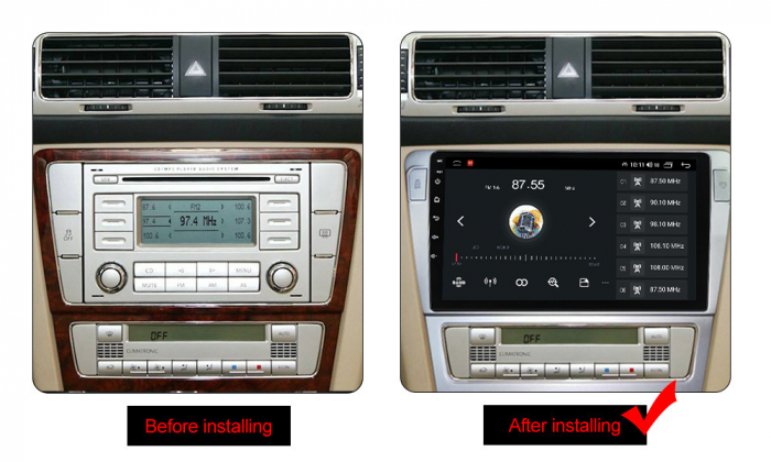 Navigatie dedicata Volkswagen Passat B7, 4GB RAM 64GB ROM, Octacore, Android 14, Display QLED 9", DSP, Carplay, Android Auto, Internet, Youtube, Waze, WIFI, Bluetooth [8]