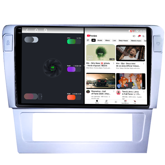 Navigatie dedicata Volkswagen Passat B7, 4GB RAM 64GB ROM, Octacore, Android 14, Display QLED 1K 9", DSP, Carplay, Android Auto, Internet, Youtube, Waze, WIFI, Bluetooth [3]