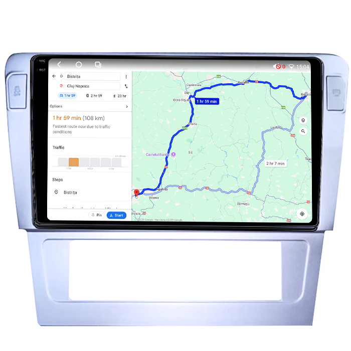 Navigatie dedicata Volkswagen Passat B7, 4GB RAM 64GB ROM, Octacore, Android 14, Display QLED 1K 9", DSP, Carplay, Android Auto, Internet, Youtube, Waze, WIFI, Bluetooth [4]