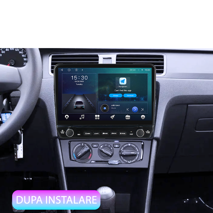 Navigatie dedicata Volkswagen Santana 2013-2017 Tesla cu butoane rotative model 2024, 4GB RAM 64GB ROM, Procesor Quadcore, Android 14, Display QLED 10", DSP, Carplay&And [7]