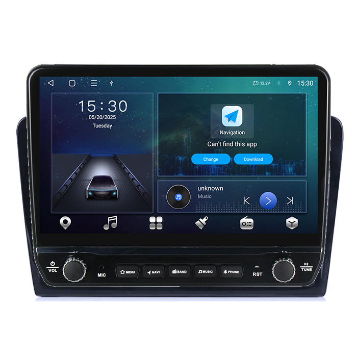 Navigatie dedicata Volkswagen Santana 2013-2017 Tesla cu butoane rotative model 2024, 4GB RAM 64GB ROM, Procesor Quadcore, Android 14, Display QLED 10", DSP, Carplay&And [6]