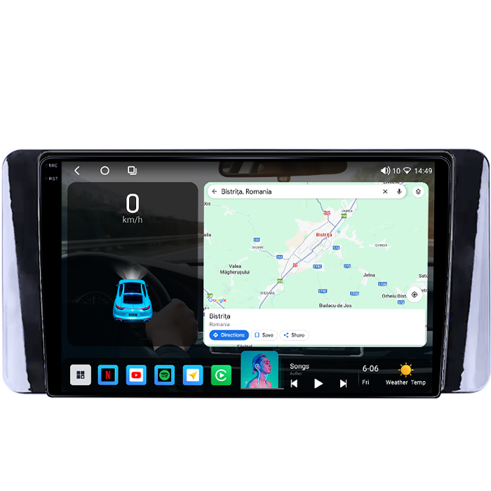 Navigatie dedicata Volkswagen Polo 6 2020-2022, 4GB RAM 64GB ROM, Octacore, Android 14, Display QLED 1K 9", DSP, Carplay, Android Auto, Internet, Youtube, Waze, WIFI, Bluetooth [2]