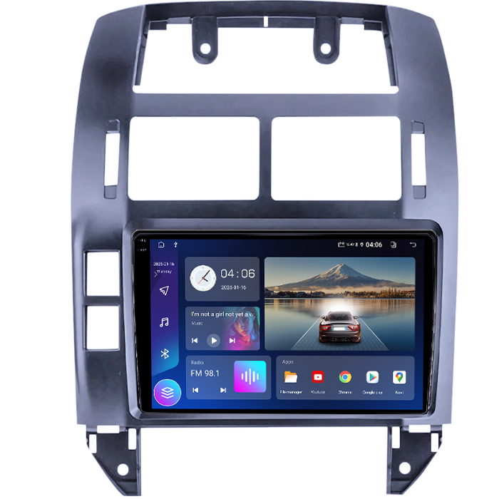 Navigatie dedicata Volkswagen Polo Mk4 2004-2009, 4GB RAM 64GB ROM, Quad Core, Display 9" QLED 1K, Carplay, Android 14, Bluetooth, Magazin Play, Suport Camere AHD [2]