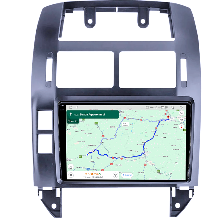 Navigatie dedicata Volkswagen Polo Mk4 2004-2009, 4GB RAM 64GB ROM, Quad Core, Display 9" QLED 1K, Carplay, Android 14, Bluetooth, Magazin Play, Suport Camere AHD [5]
