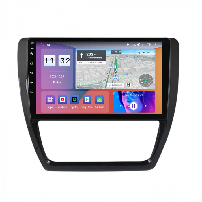 Navigatie dedicata Volkswagen Sagitar 2012-2016, 4 GB RAM 32 ROM, Android 14, Display QLED, 10", DSP, Carplay, Android Auto, Internet, Youtube, Waze, WI-FI, USB, Bluetooth [2]