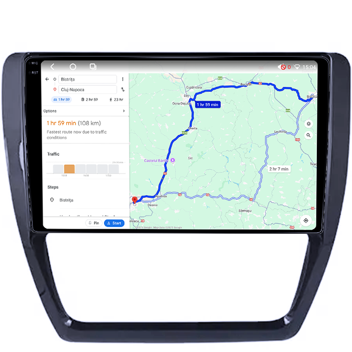 Navigatie dedicata Volkswagen Sagitar, Jetta, 4GB RAM 64GB ROM, Octacore, Android 14, Display QLED 1K 9", DSP, Carplay, Android Auto, Internet, Youtube, Waze, WIFI, Bluetooth [4]