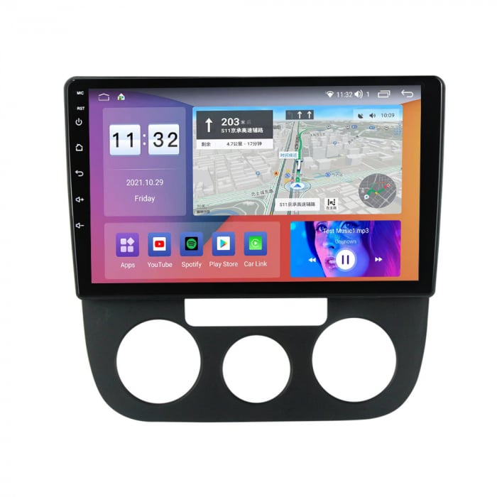 Navigatie dedicata Volkswagen Sagitar / Jetta5 2006-2010 si Golf 5, 4GB RAM 64GB ROM, Octacore, Android 14, Display QLED 10", DSP, Carplay, Android Auto, Internet, Youtube, Waze, WIFI [4]