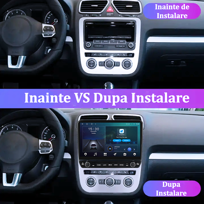 Navigatie dedicata Volkswagen Scirocco (2008-2017) Tesla cu butoane rotative model 2024, 4GB RAM 64GB ROM, Procesor Quadcore, Android 14, Display QLED 10", DSP, Carplay&Android Auto [7]